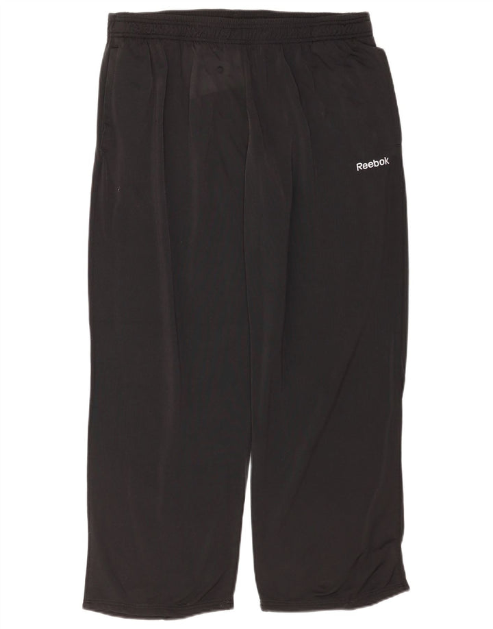 Calça de treino masculina Reebok grande poliéster preto