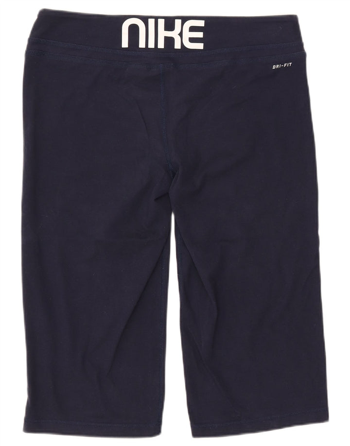 NIKE Womens Dri Fit Graphic Bermuda Sport Shorts Reino Unido 16 Grande Azul Marinho