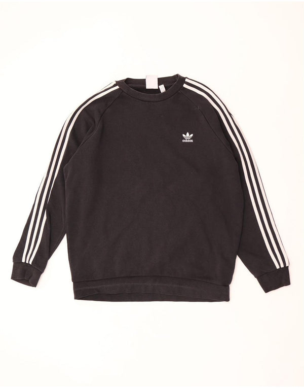 ADIDAS Mens Moletom Jumper Grande Algodão Preto