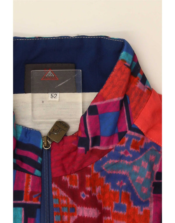 AUSTRALIAN L'ALPINA Jaqueta masculina de agasalho IT 52 grande bloco colorido azul