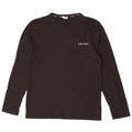 CALVIN KLEIN Top masculino de manga comprida grande algodão preto