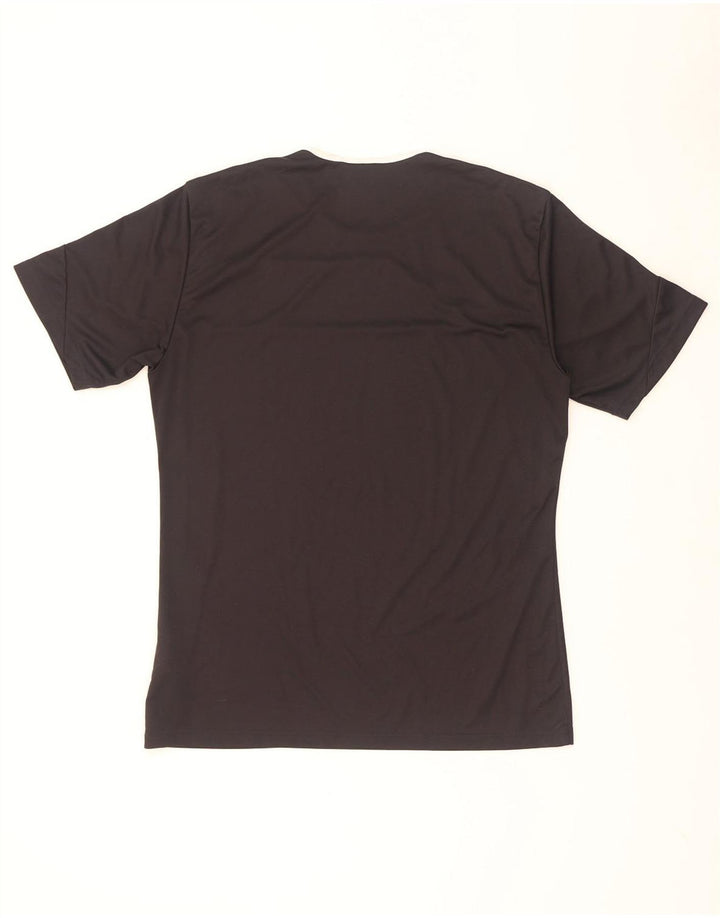 Adidas Mens Climalite Camiseta Top Médio Preto Colorblock Poliéster