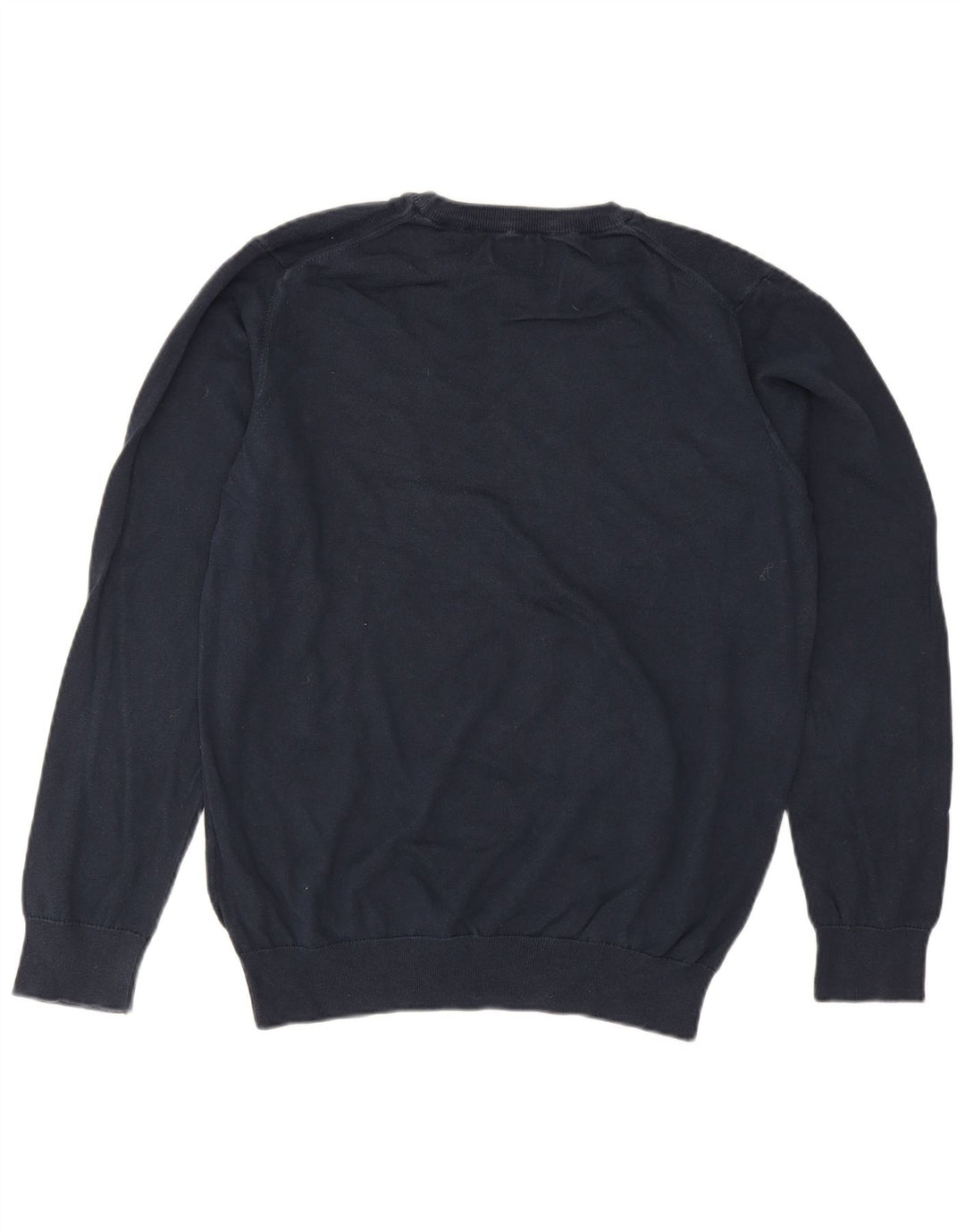 Suéter masculino GANT com gola redonda, algodão azul marinho médio