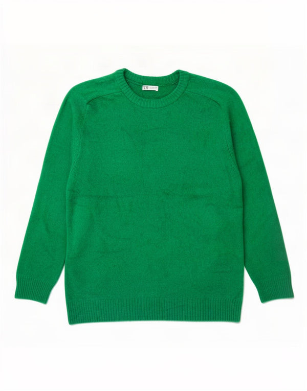 Zara Suéter masculino com gola redonda XL verde acrílico