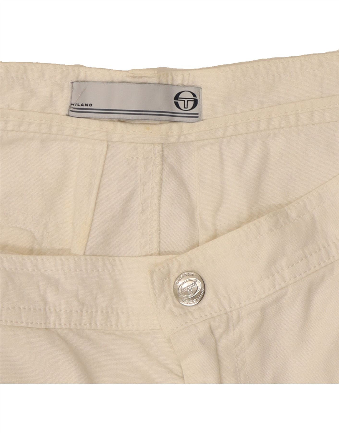SERGIO TACCHINI Mens Cargo Shorts W38 XL Off White Vintage Sergio Tacchini and Second-Hand Sergio Tacchini from Messina Hembry 