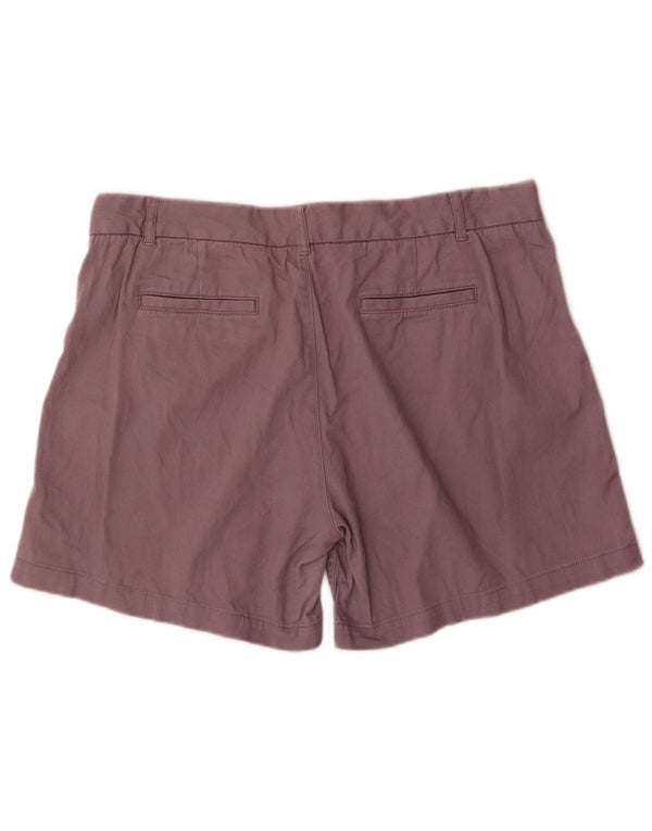 Shorts Chino Feminino Fat Face UK 16 Grande W36 Algodão Roxo