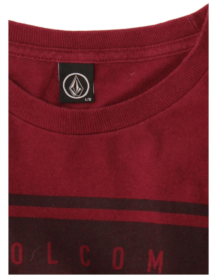 Camiseta masculina gráfica Volcom grande Borgonha