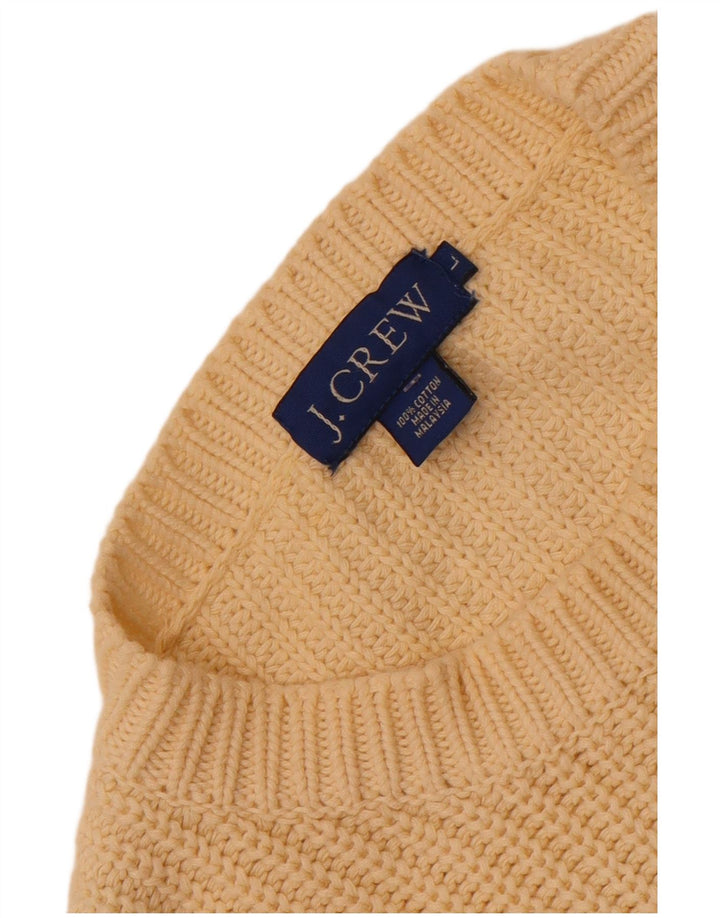 J. Crew Suéter masculino com gola redonda, grande algodão amarelo