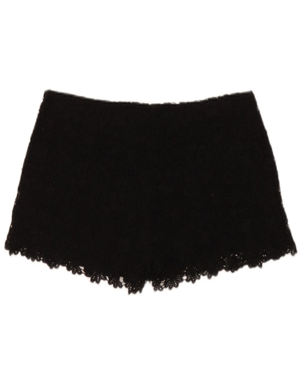 Zara Shorts feminino casual pequeno W26 preto floral