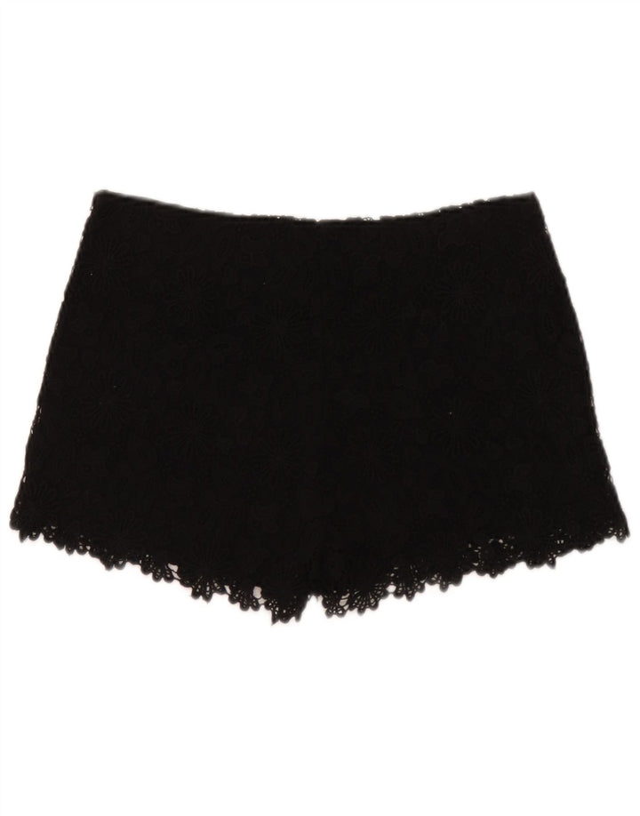 Zara Shorts feminino casual pequeno W26 preto floral