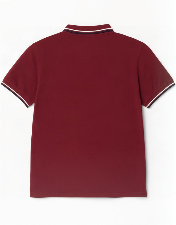 Camisa polo masculina Fred Perry 2XL algodão listrado cor de vinho