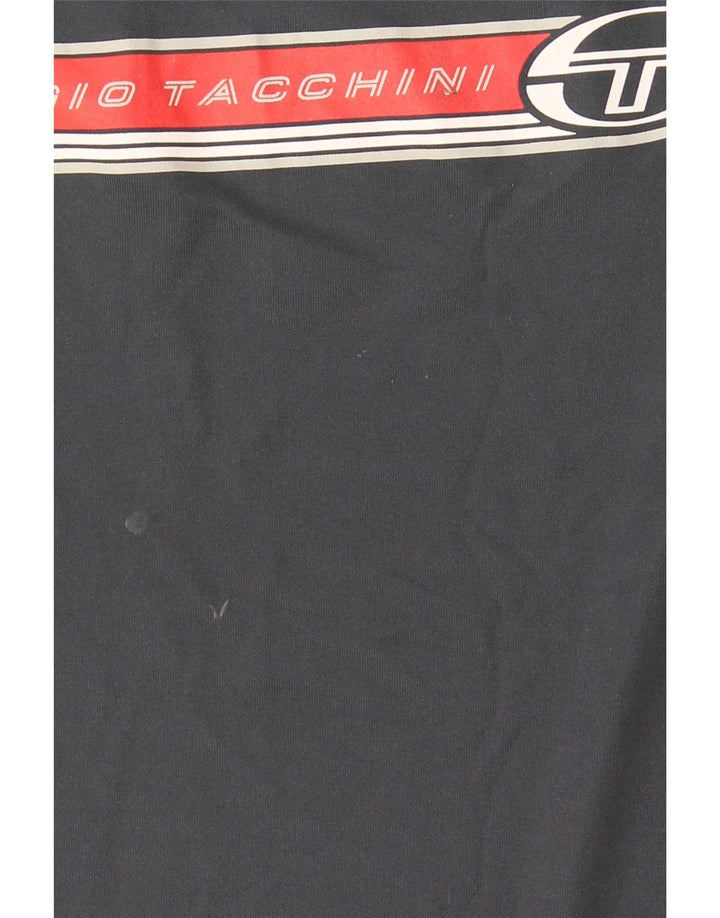 Sergio Tacchini Mens Graphic Vest Top Poliéster Cinza Médio
