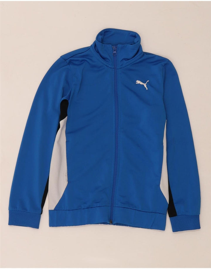 Jaqueta Puma Meninos Treino Top 9-10 Anos Azul Colorblock Poliéster