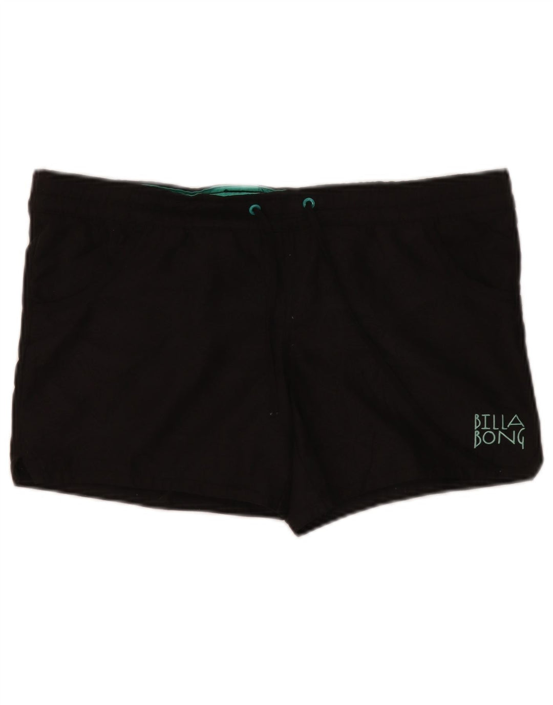 Shorts de natação feminino Billabong US 10 grande poliéster preto