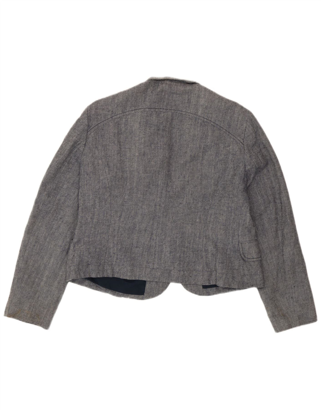 Jaqueta Bolero Feminina Marks & Spencer Reino Unido 18 XL Azul Algodão