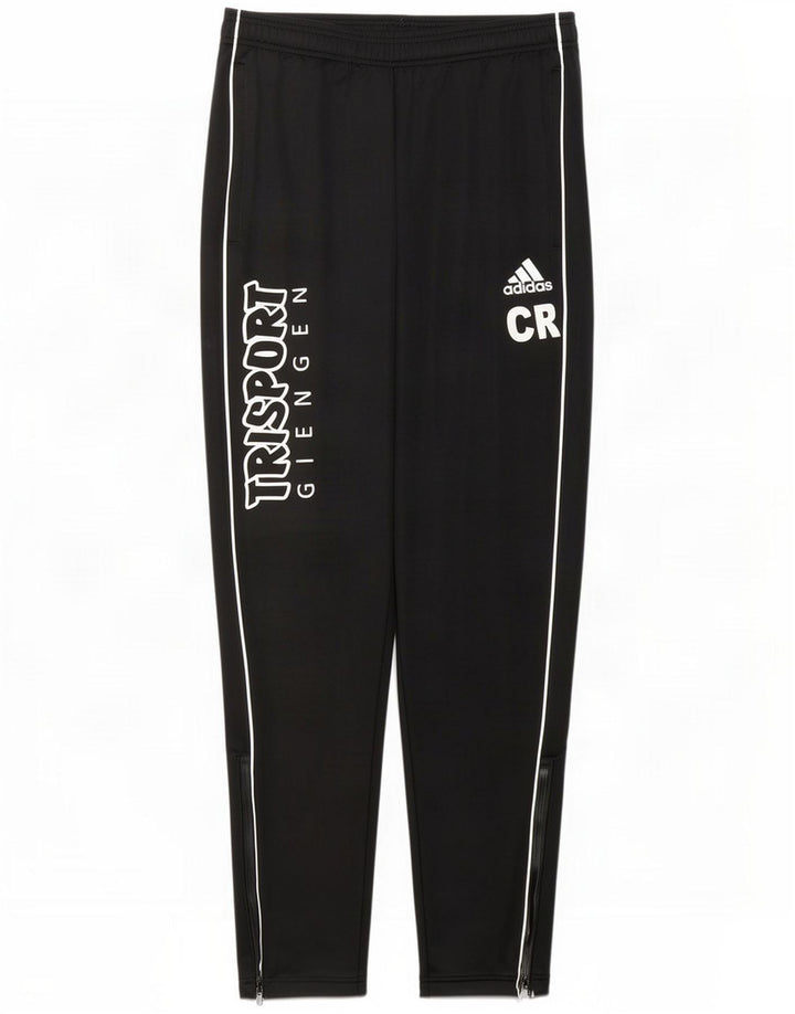 Adidas Calças de treino masculinas gráficas Poliéster preto médio