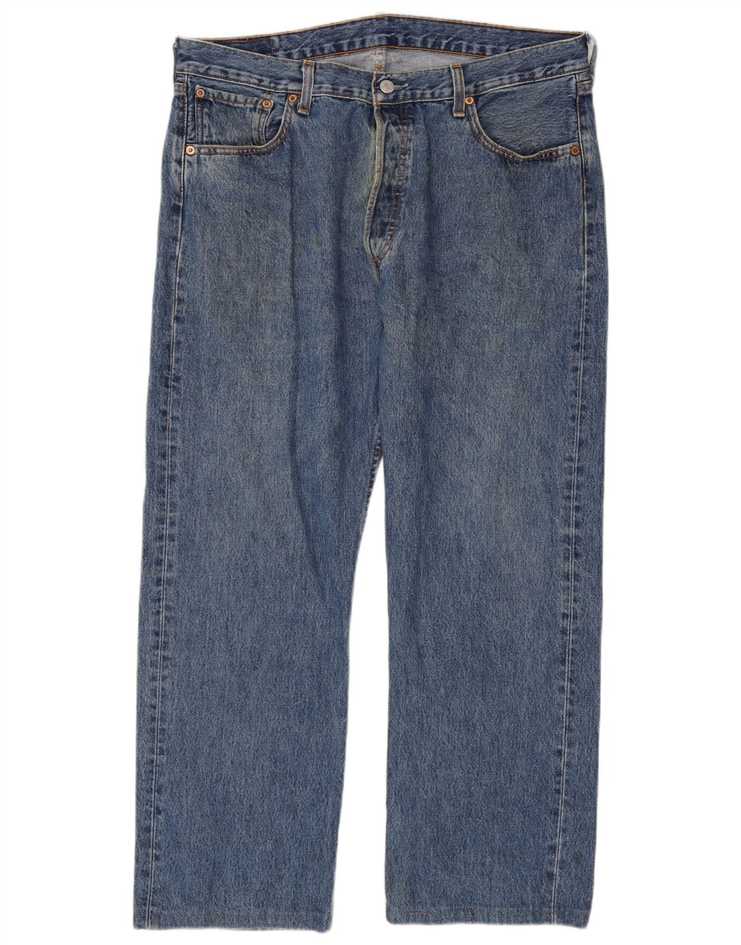 Calça jeans masculina Levi's 501 Straight W36 L28 azul algodão