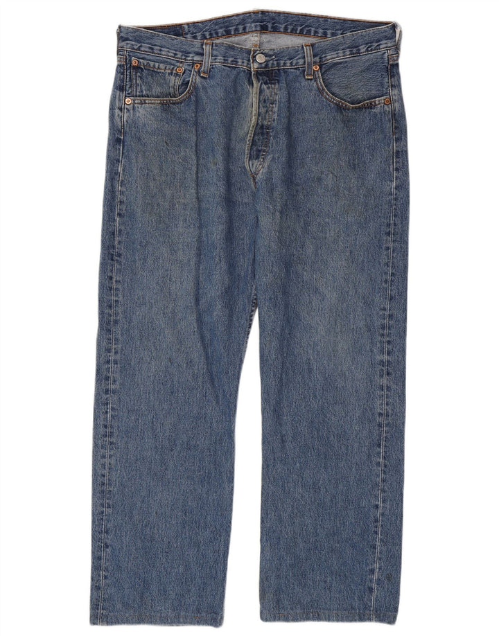Calça jeans masculina Levi's 501 Straight W36 L28 azul algodão
