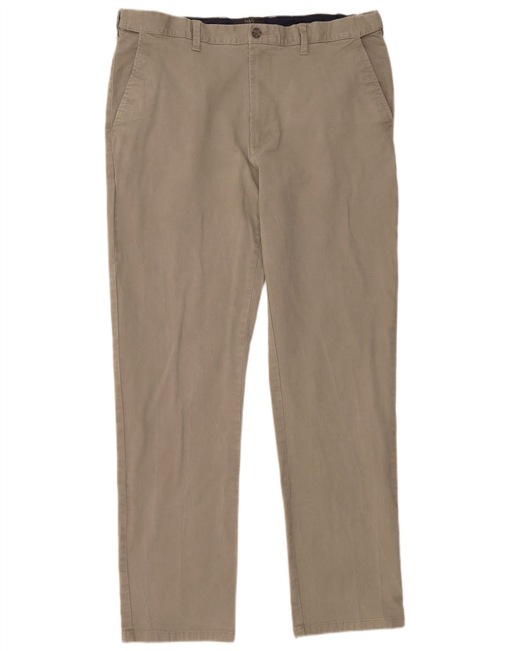 Calça Chino Regular Masculina Marks & Spencer W38 L33 Algodão Cinza