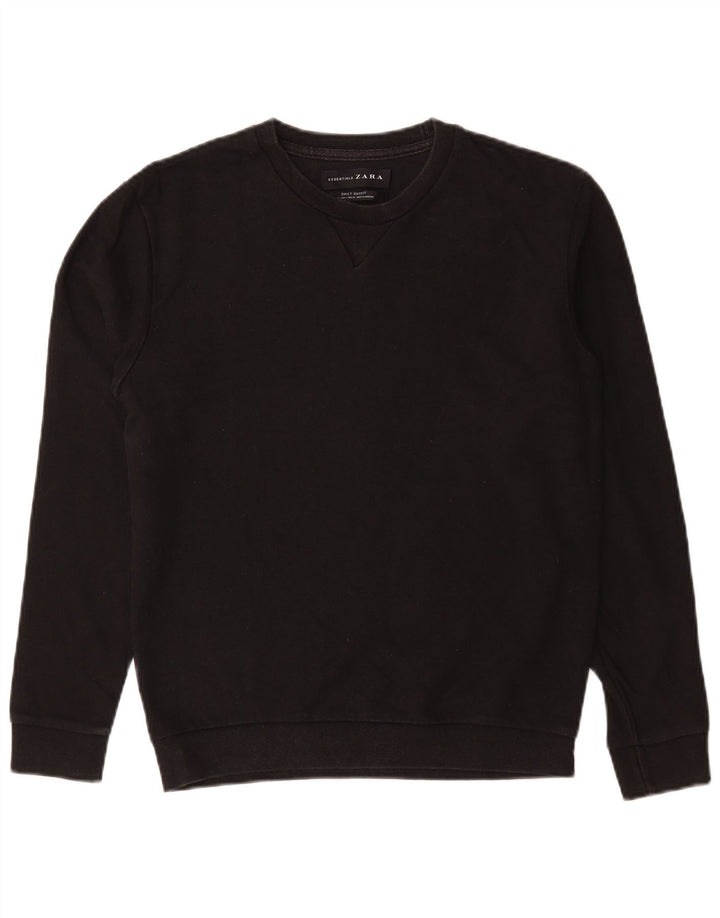 Zara Moletom Masculino Jumper Pequeno Algodão Preto
