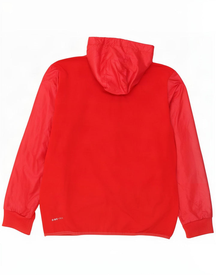 Jaqueta masculina Nike Dri Fit com capuz e jaqueta de poliéster vermelho médio