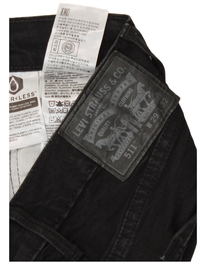 Jeans Levi's Masculino Slim W29 L32 Algodão Preto