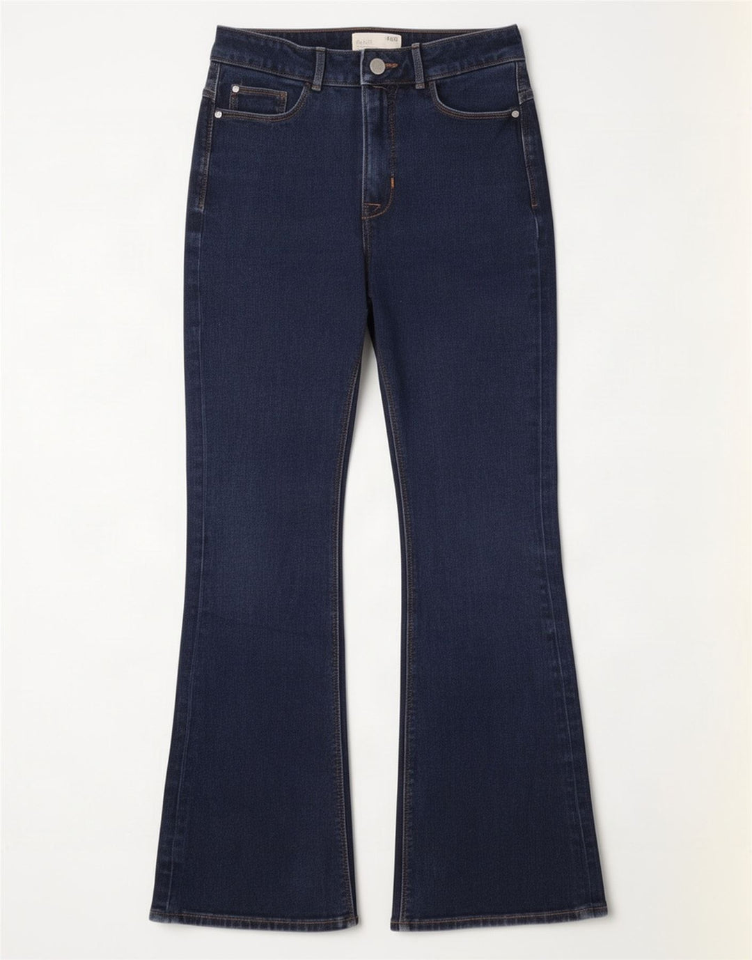 Jeans feminino Marks & Spencer Magic Flared UK 10 pequeno W26 L26 azul marinho