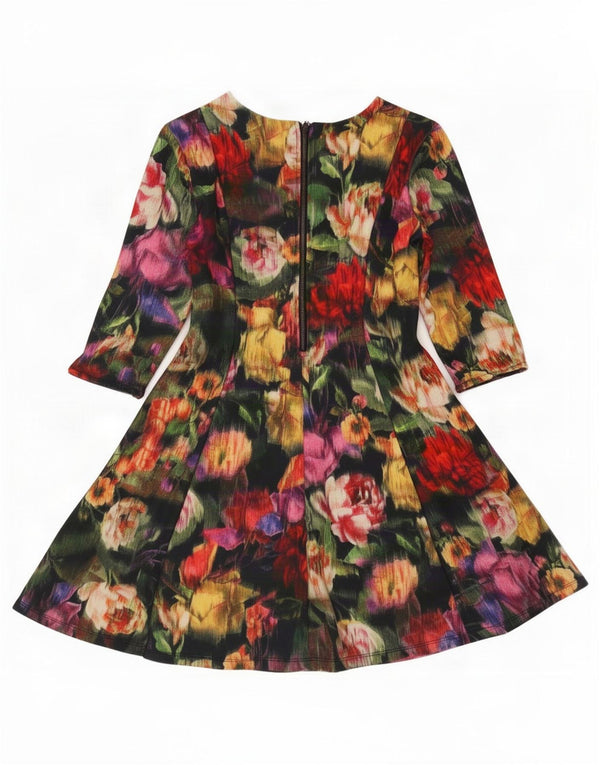 Zara Vestido feminino Trafaluc A-Line UK 12 Médio Multicolorido Floral