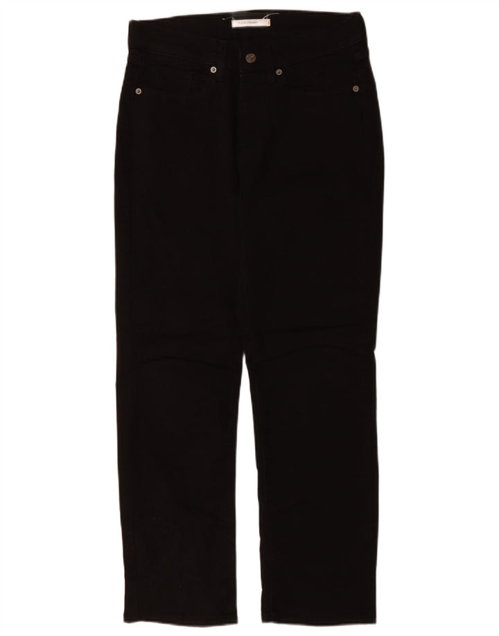 Jeans feminino clássico reto LEVI'S US 6 médio W30 L27 algodão preto