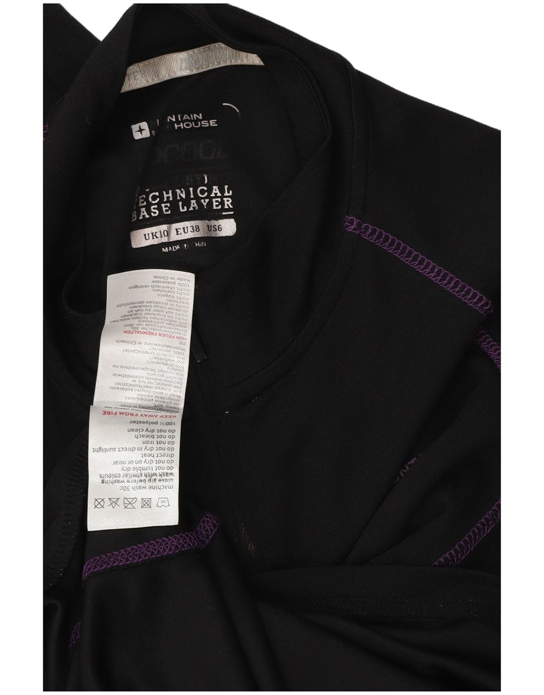 Pulôver feminino Mountain Warehouse para treino, Reino Unido 10 pequeno preto