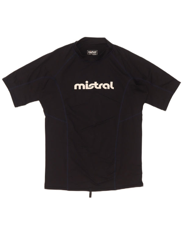 Camiseta gráfica Mistral Boys Top 13-14 Anos 2XL Poliéster Azul Marinho