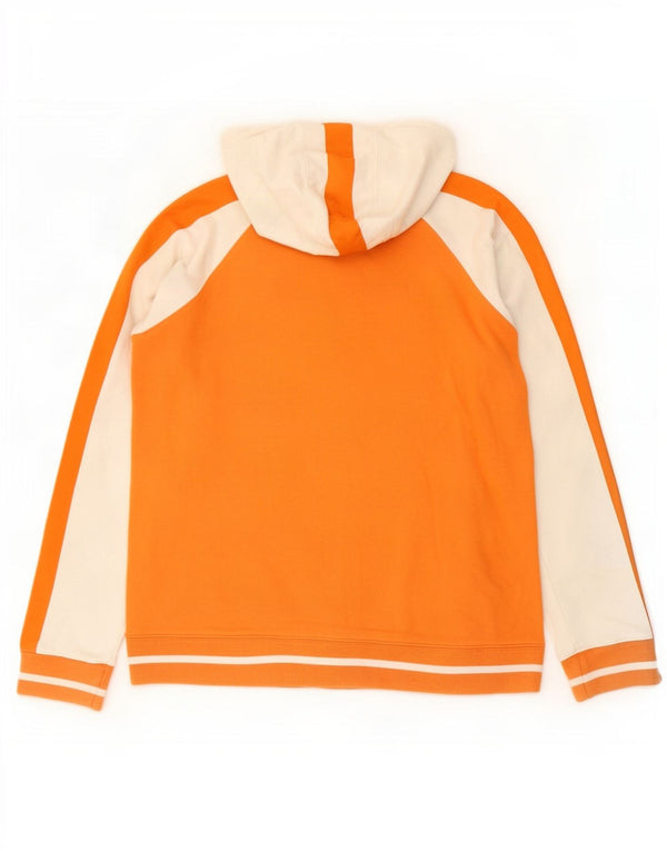 Suéter feminino Sergio Tacchini com capuz Milano Zip Reino Unido 16 grande laranja