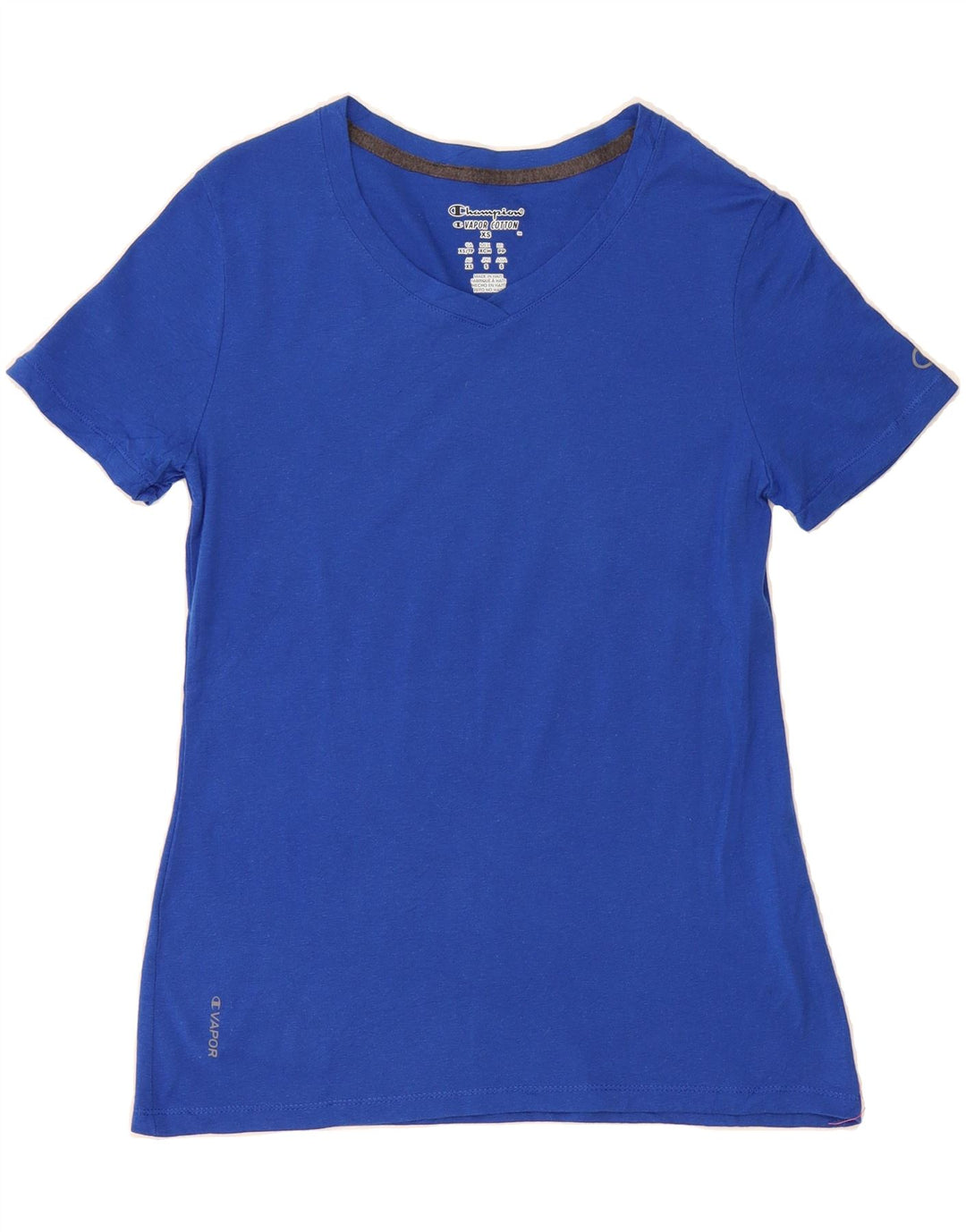 CHAMPION Womens T-Shirt Top UK 6 XS Blue Cotton Vintage Champion and Second-Hand Champion from Messina Hembry 