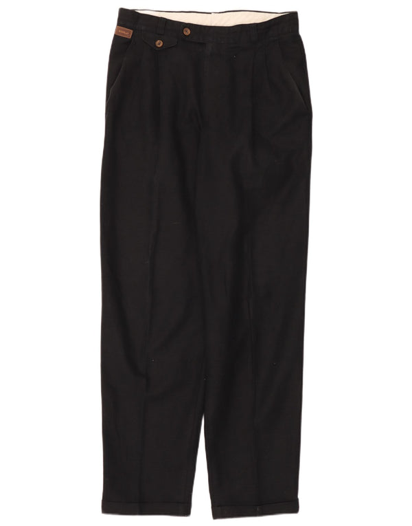 Calça Chino Masculina Vintage IT 50 Grande W32 L32 Linho Preto