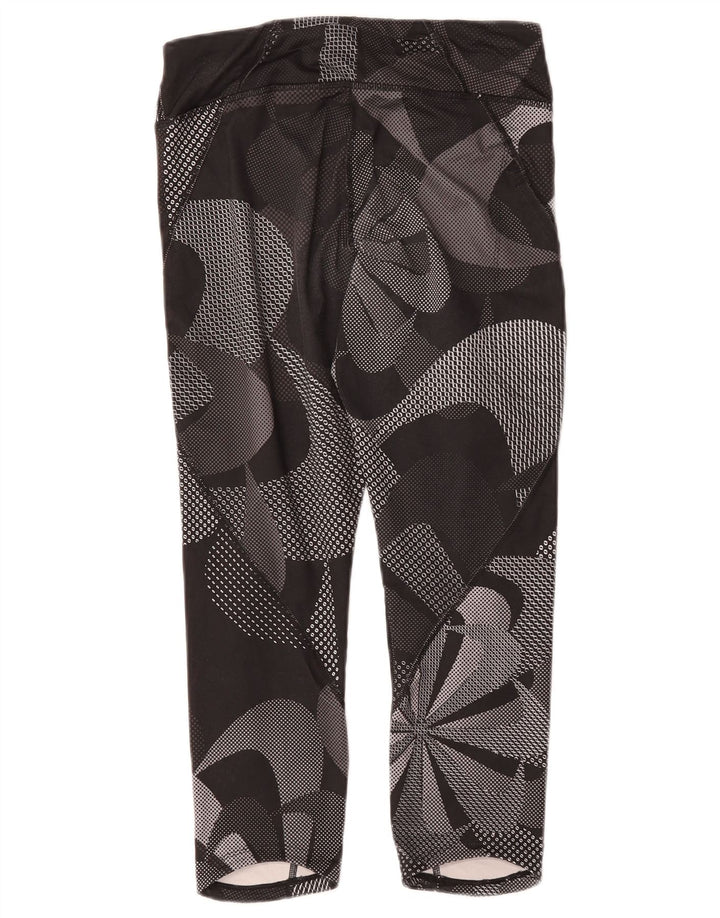 Nike Womens Graphic Capri Leggings UK 8 Pequeno Preto Floral Poliéster
