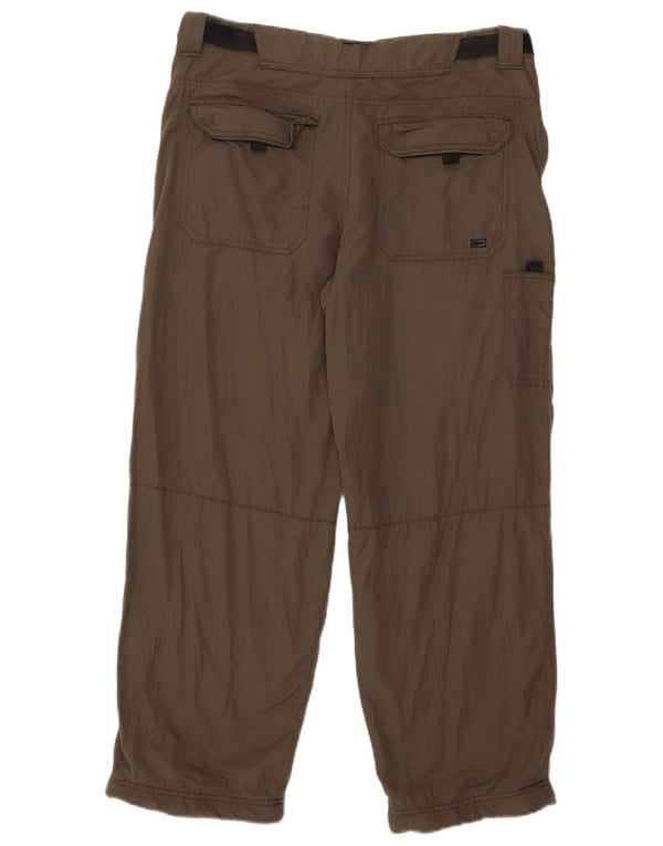 Calça cargo reta masculina Marks & Spencer Blue Harbor W36 L29 cáqui