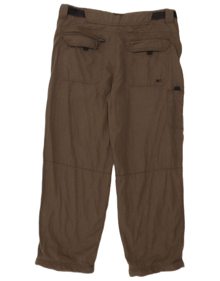 Calça cargo reta masculina Marks & Spencer Blue Harbor W36 L29 cáqui