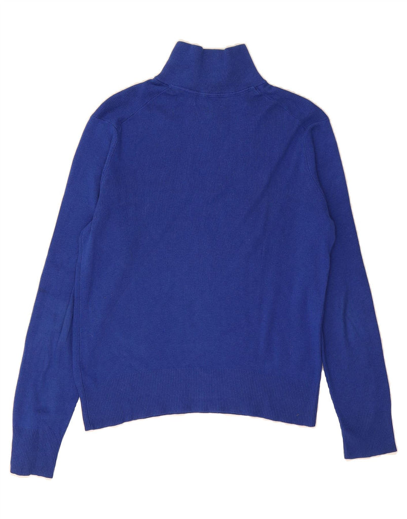 BANANA REPUBLIC Mens Zip Neck Jumper Sweater Small Blue Cotton Vintage Banana Republic and Second-Hand Banana Republic from Messina Hembry 