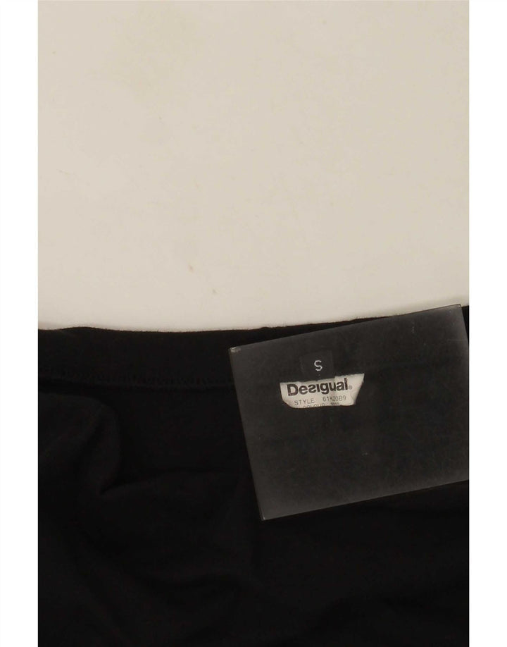Desigual Leggings Gráficos Femininos UK 10 Pequenos Pretos Geométricos