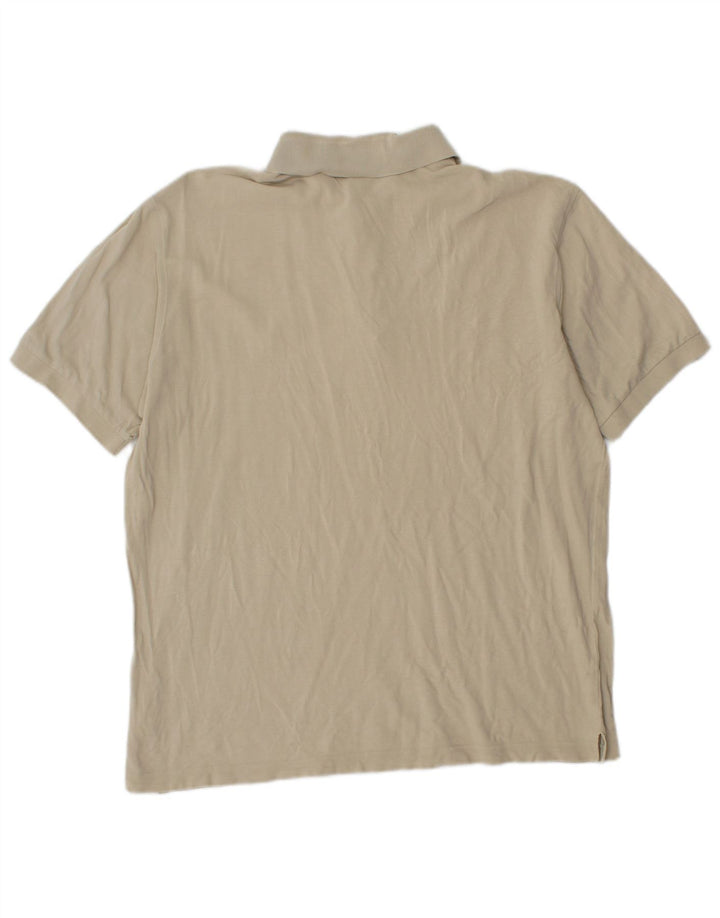 Camisa polo masculina Hugo Boss médio bege algodão clássico