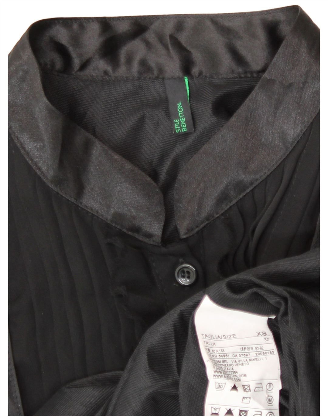Vestido bainha feminino Benetton UK 6 XS preto poliéster