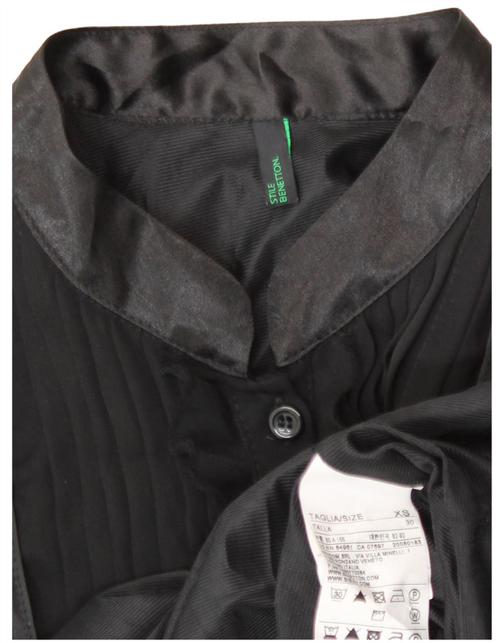 Vestido bainha feminino Benetton UK 6 XS preto poliéster