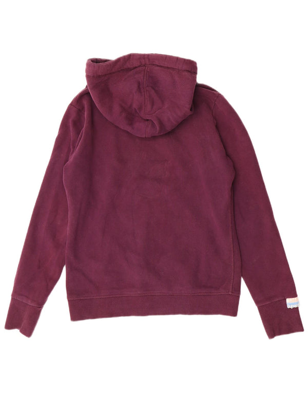 Suéter com capuz gráfico feminino Superdry UK 12 algodão marrom médio