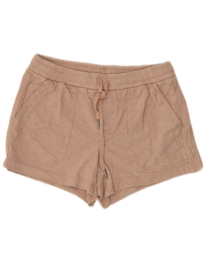 Shorts feminino ATHLETA US 6 médio W30 algodão bege