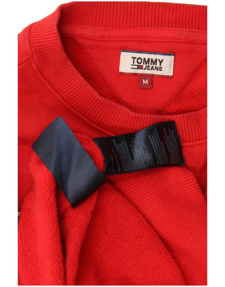 Tommy Hilfiger moletom feminino gráfico oversized jumper Reino Unido 14 médio vermelho
