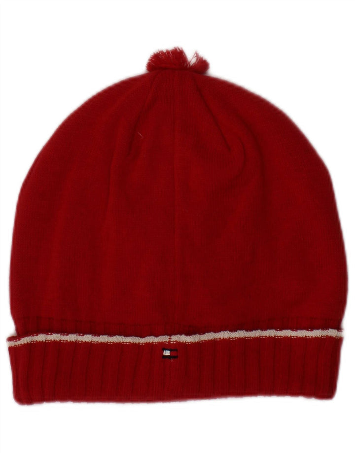 Gorro feminino Tommy Hilfiger em malha grande/GG de algodão vermelho