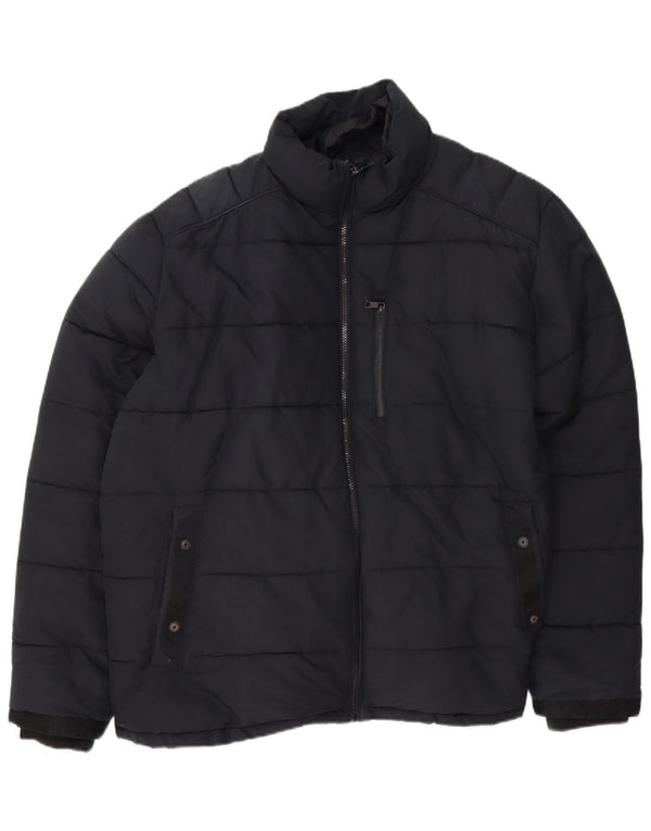 Jaqueta acolchoada masculina Marks & Spencer UK 46 3XL poliéster preto