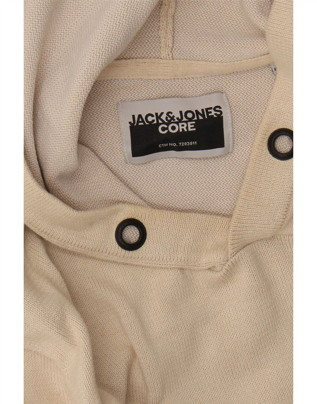 Suéter masculino com capuz JACK & JONES médio bege