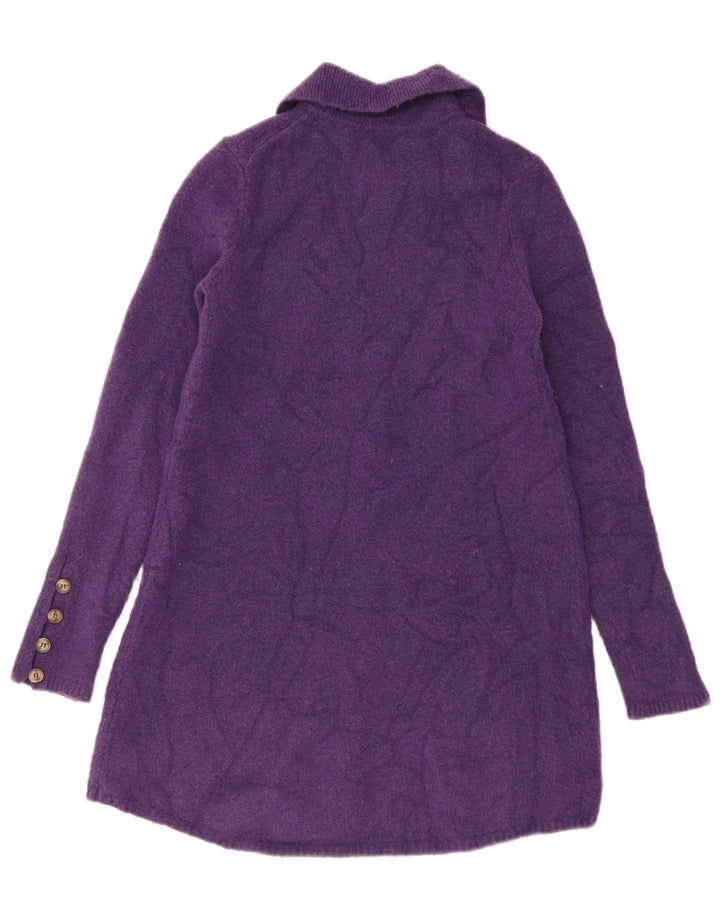 Suéter cardigã feminino Zara Longline UK 10 poliéster roxo pequeno