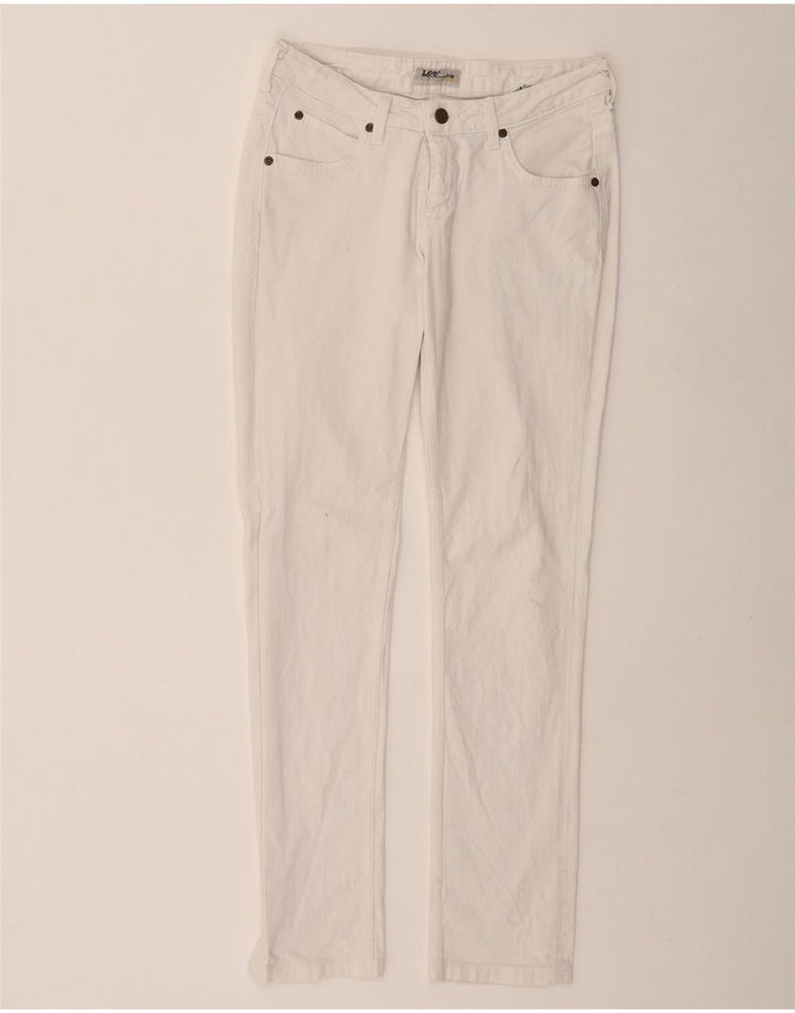 LEE Womens Norma Slim Jeans W29 L30 White Cotton